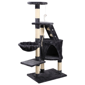 i.Pet Cat Tree 120cm Trees Scratching Post Scratcher Tower Condo House Furniture Wood Multi Level i.Pet